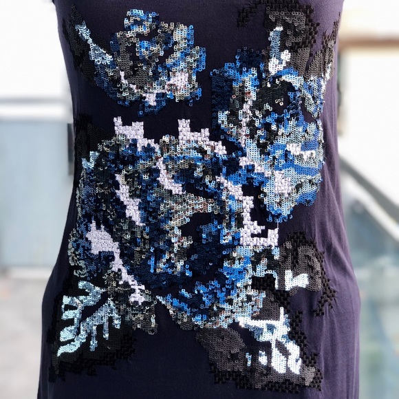 Mango Floral Sequin Appliqué Tank Dress - Picture 11 of 15